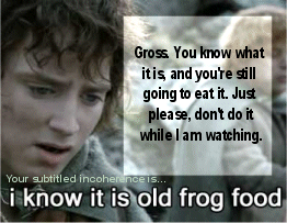 i know it is old frog food